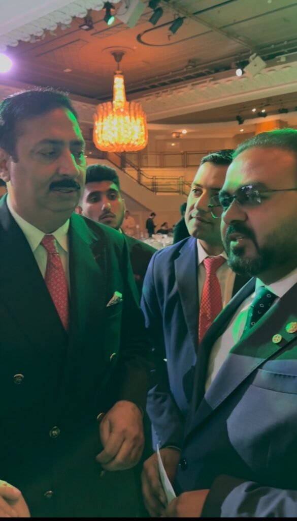 Chairman Dr. Waqas Nadeem with the Human Trust International delegation at the OPF “A Global Home” event in London promoting global unity and empowerment.