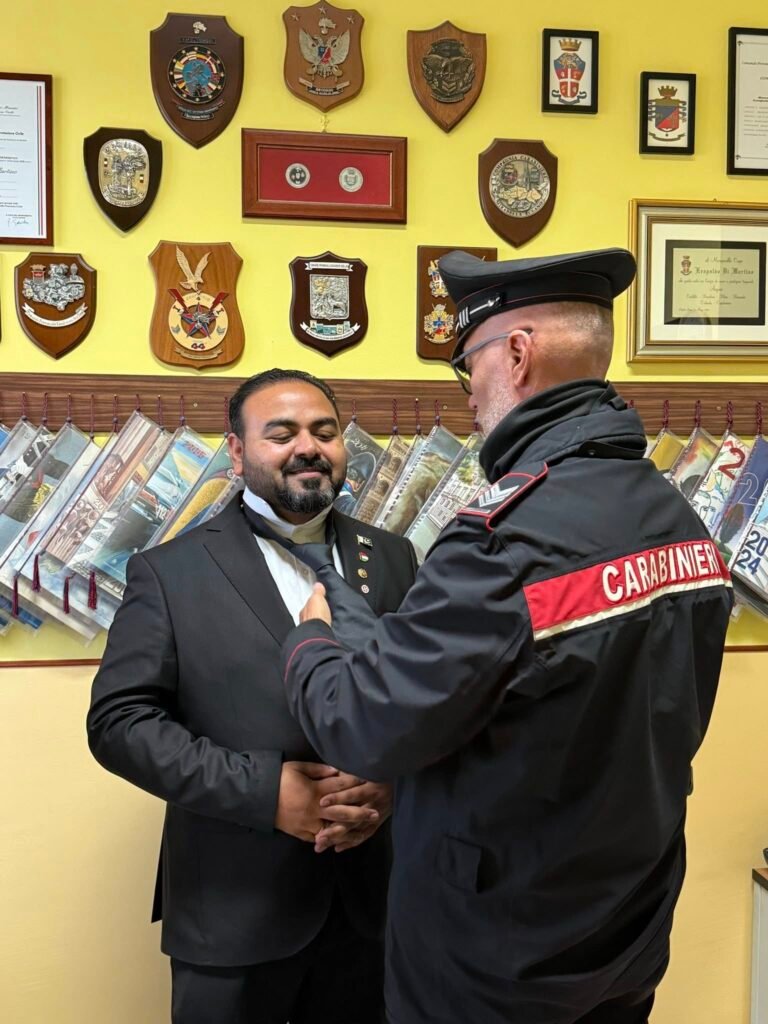 President Waqas Nadeem honored by Italian law enforcement after joint provincial operations.